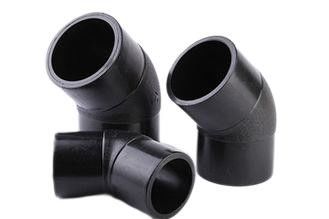 Ansi B16.9 HDPE 45 각도 엘보 맞춤은 물 펌프를 위한 퓨젼을 인접합니다
