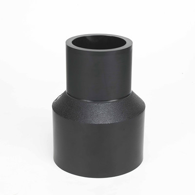 DN110*90 페이 100 HDPE 파이프 환원제 맞춤은 용접되어 부딪힙니다